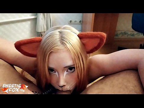 ❤️ Кицунэ глытае член і канчае ў рот Сэкс у нас ️❤